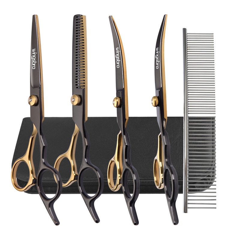 6.5 Inch Pet Dogs Grooming Scissors Stainless Steel Cat Hair Thinning ...