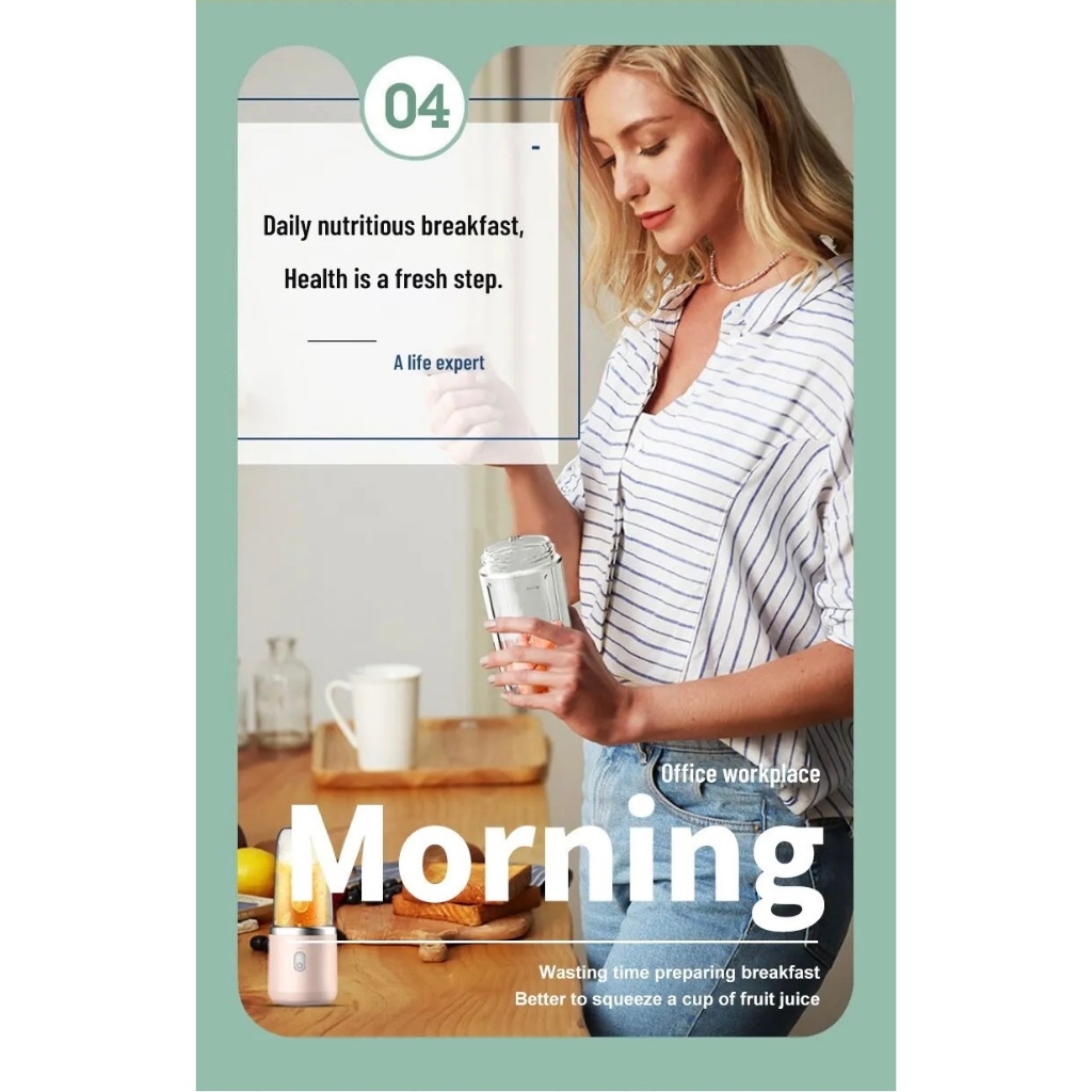 Portable Juicer Blender For Baby Food Mini Shaker Bottle Personal