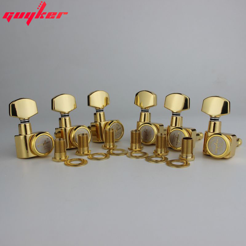 GUYKER 6R Machine Heads No Screws Locking Tuning Key Pegs 116 Tuners