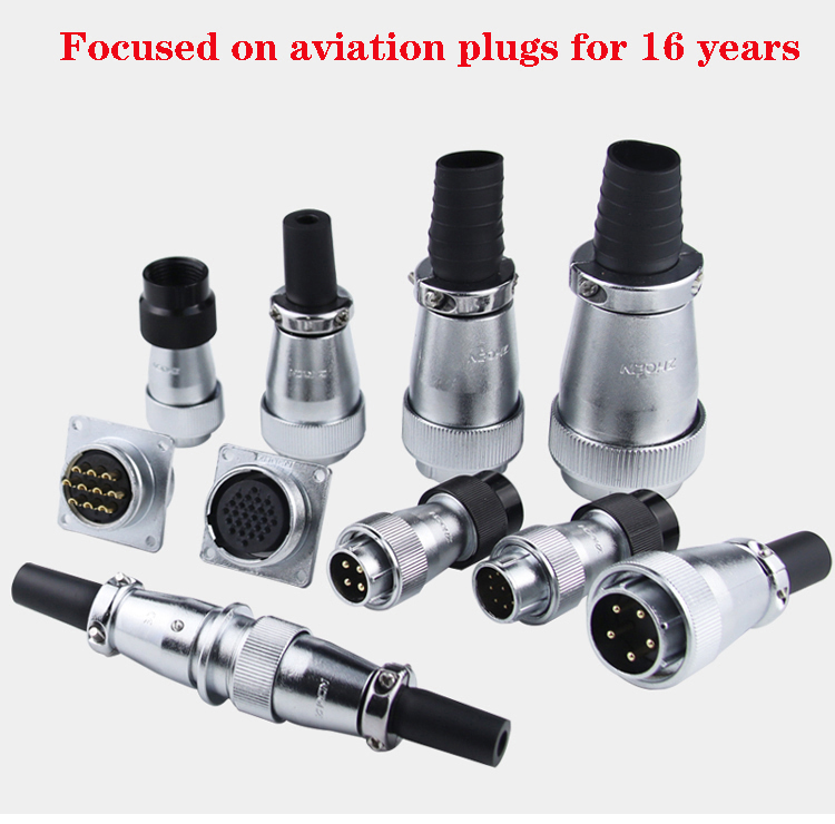 WS40 aviation plug socket external thread locking industrial connector ...