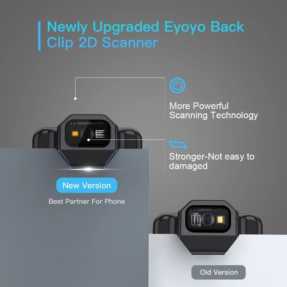Eyoyo EY-017P Portable 1D&2D QR Code Image Screen Reader PDF417 Data ...