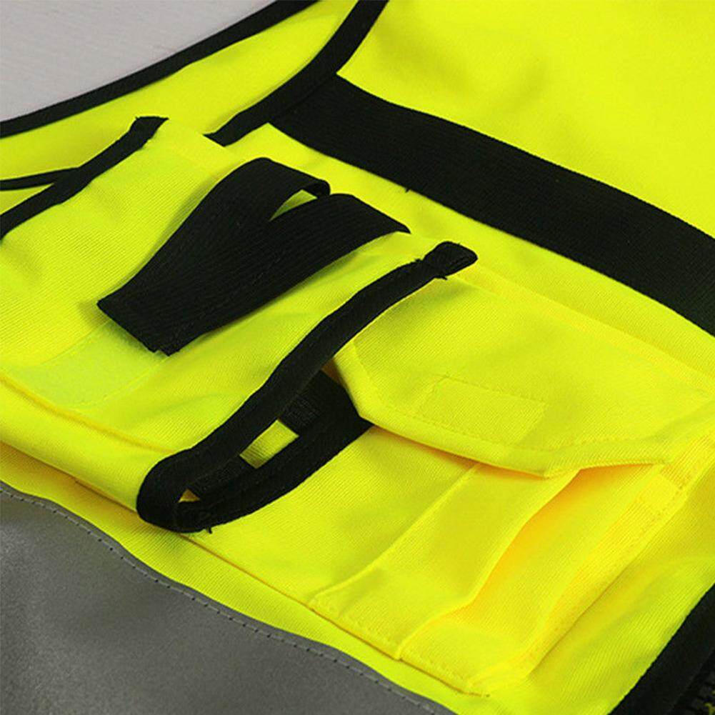 (COD）7 Pocket Class 2 High visibility Zipper front safety vest with ...