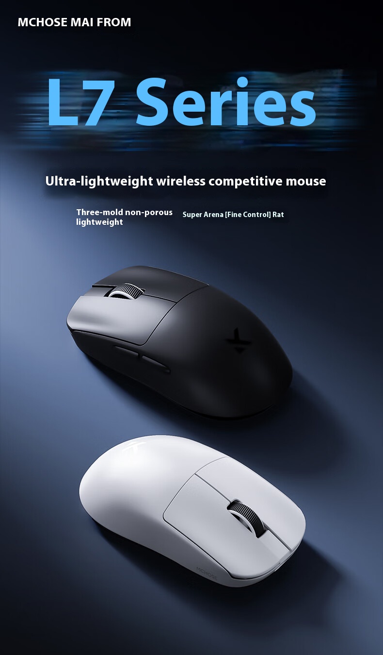 MCHOSE L7 three mode wireless game video game mouse, PAW3395, support ...