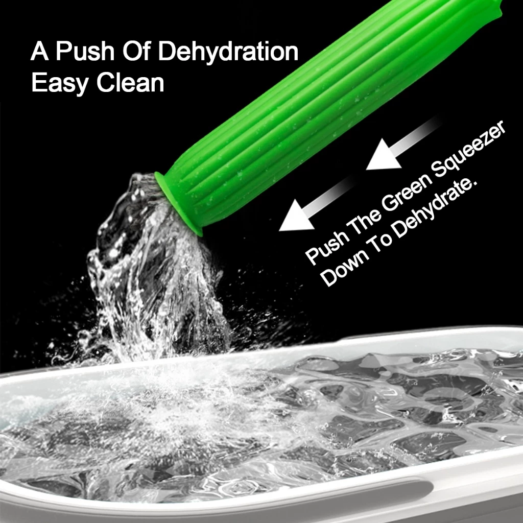 Bamboo Fiber Mop Rotating Telescopic Magic Mop Lazy Mop Absorbs Water