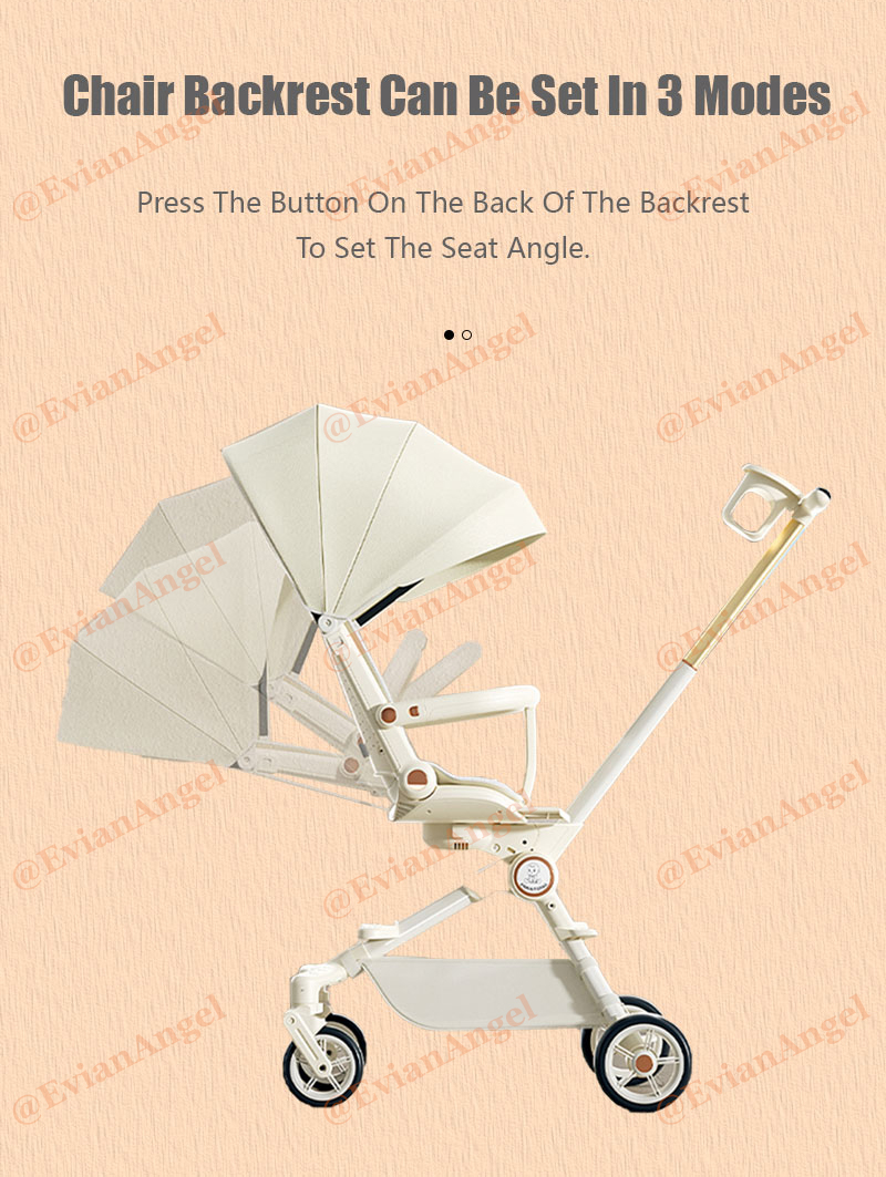 EvianAngel Stroller For Baby Two-Way Lightweight Stroller Foldable ...