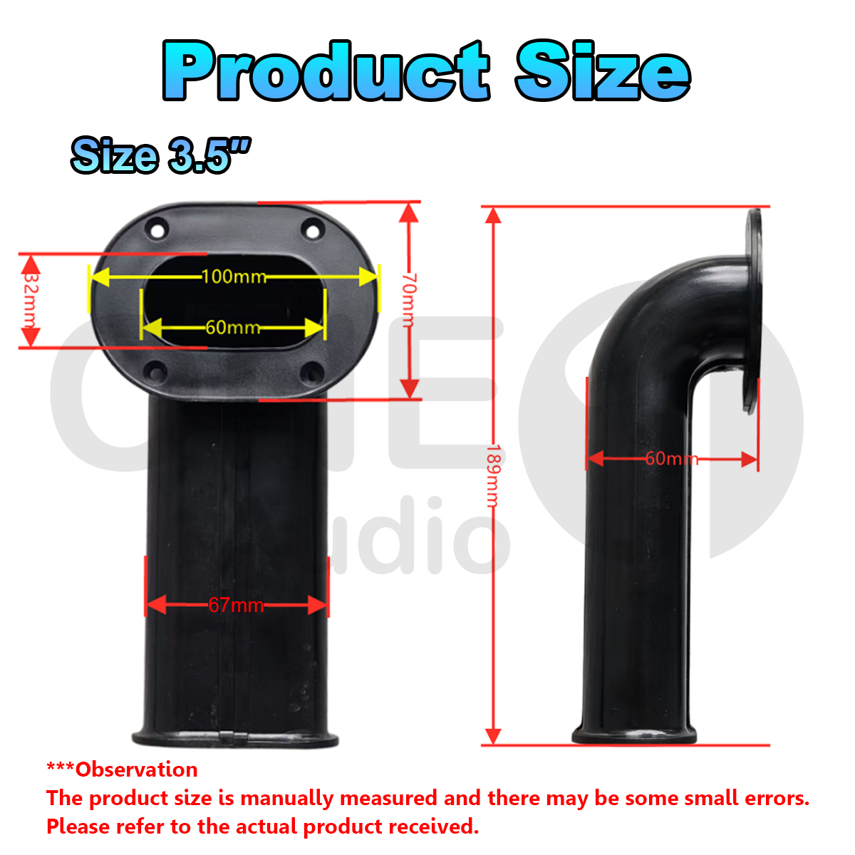 OneAudio 3D Port for Speakers Sound Vent Pipes for Speakers Curved Air