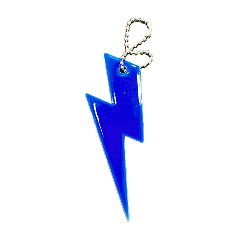 Reflective Keychain Lightning Shape Reflective Pendant Key Ring Bags ...