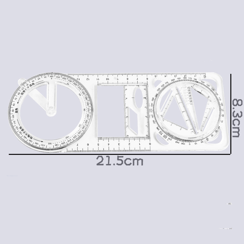 Multifunctional Ruler for School Students , Round Geometric Drawing ...