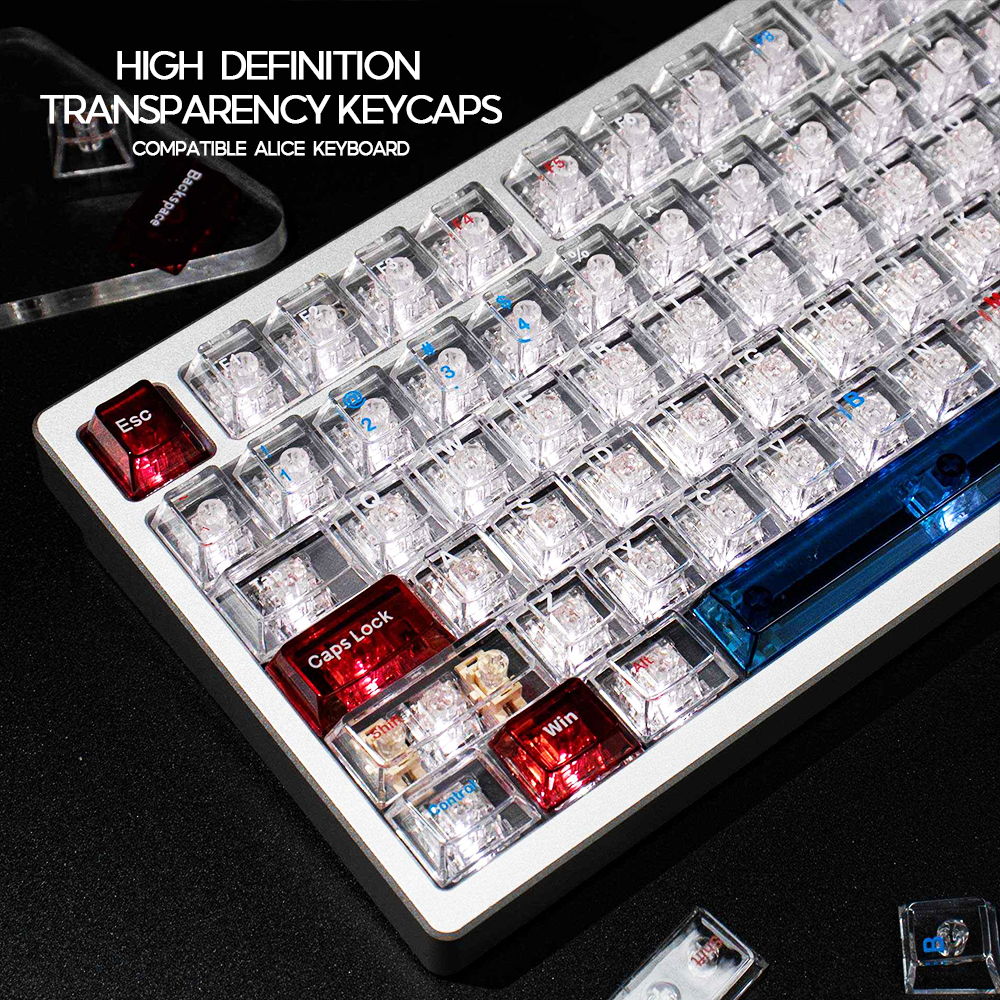 Galactic High Transparenc Keycaps/set 156Keys Cherry Profile PC ...
