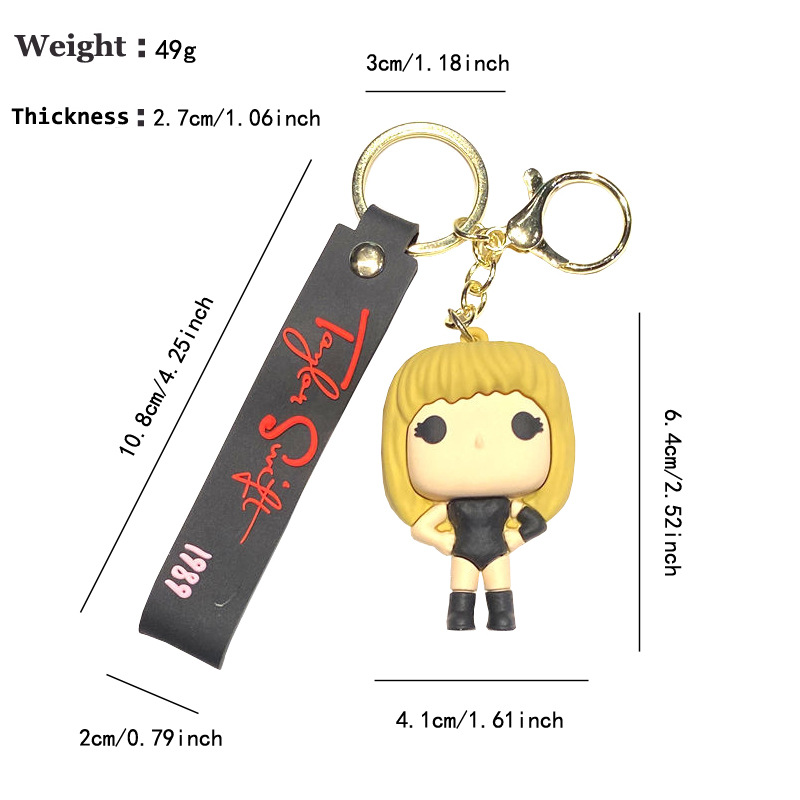 Singer Taylor Swift Keychain Q Version Female Singer Keychain Doll Gift ...