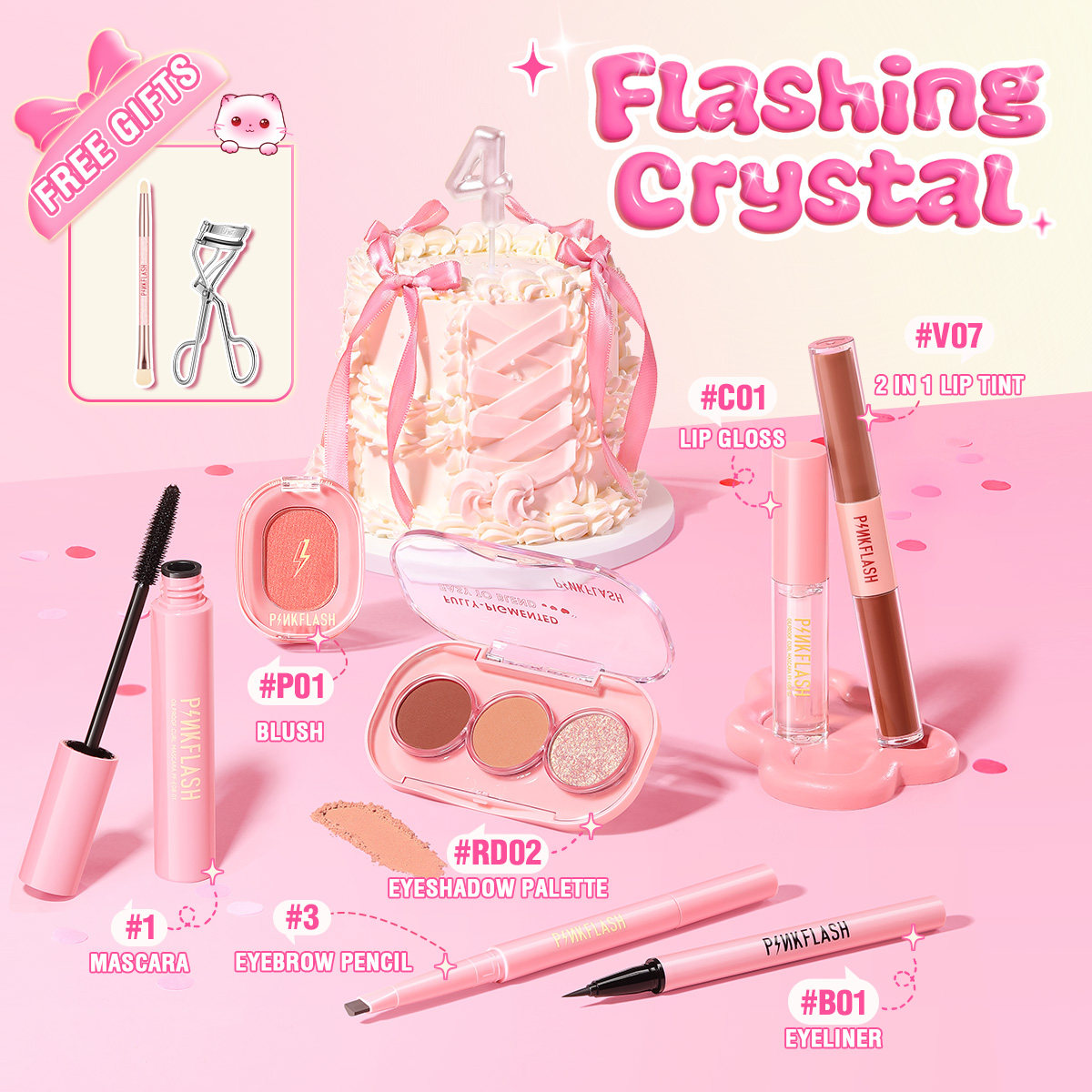 PINKFLASH 4th Anniversary Makeup Set With Gift | Shopee Philippines