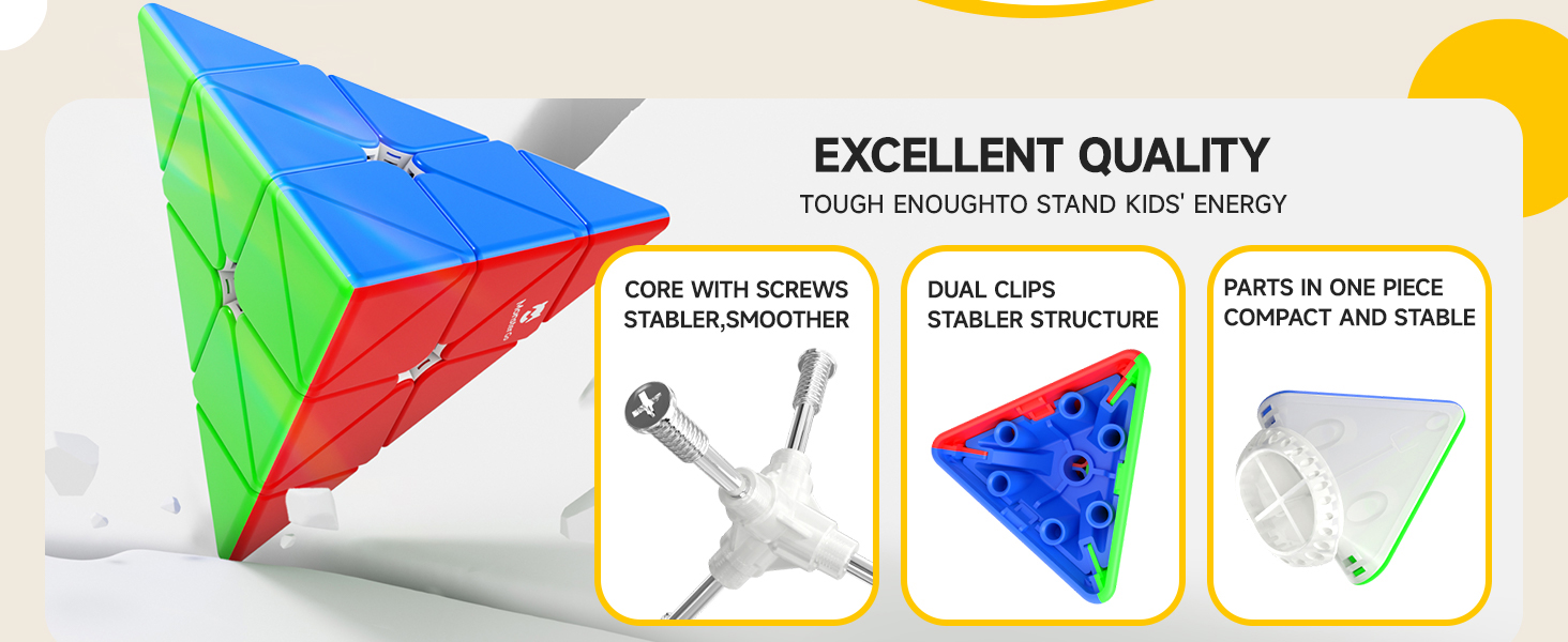 Monster Go Pyraminx Cube MG Speed Pyramid Puzzle Triangle Cube | Shopee ...