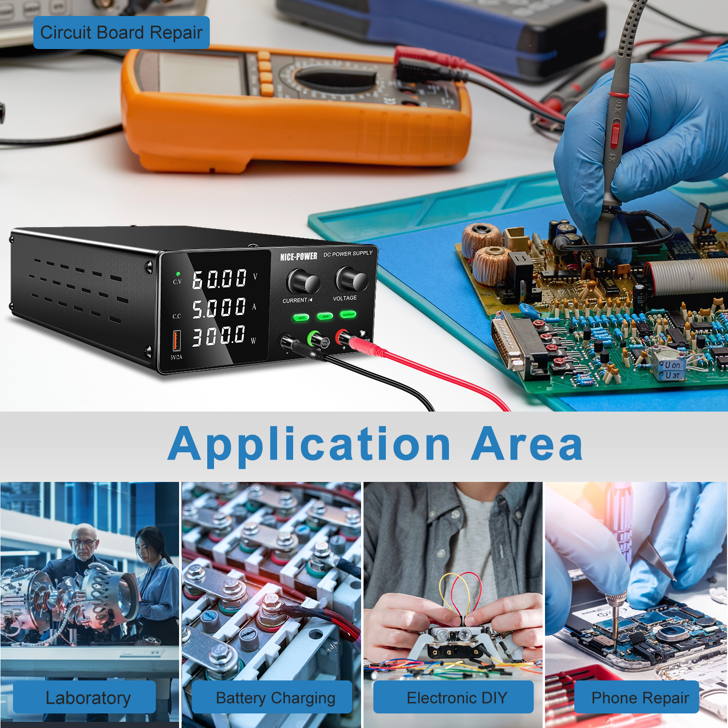 NICE-POWER OCP OVP OUTPUT Short Circuit Adjustable Bench Switching DC ...