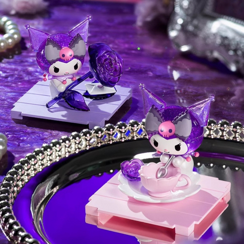 Sanrio Dream Rose Garden Kuromi blind box, cute desktop decoration ...