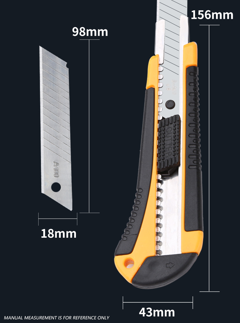 Heavy Duty Large Retractable Utility Cutter Knife With Blades School ...