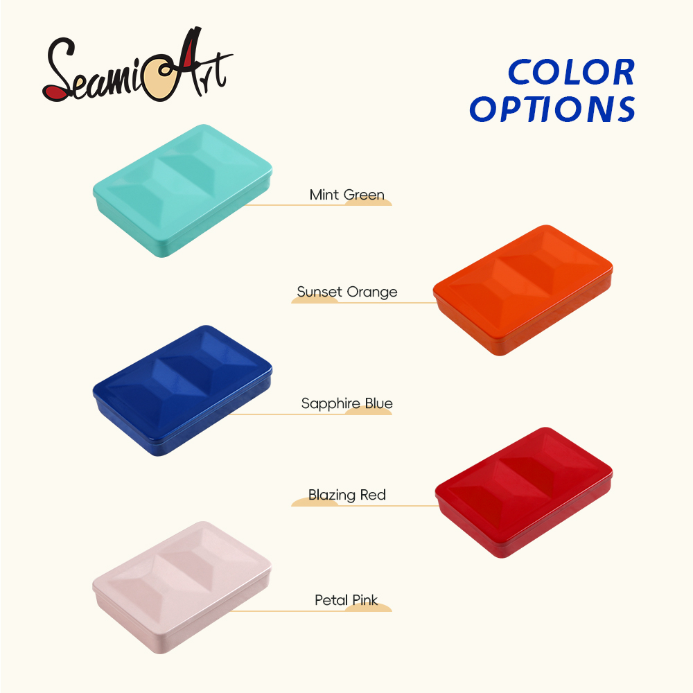 SeamiArt 1pc Portable Classic Watercolor Metal Case Small Size Painting ...