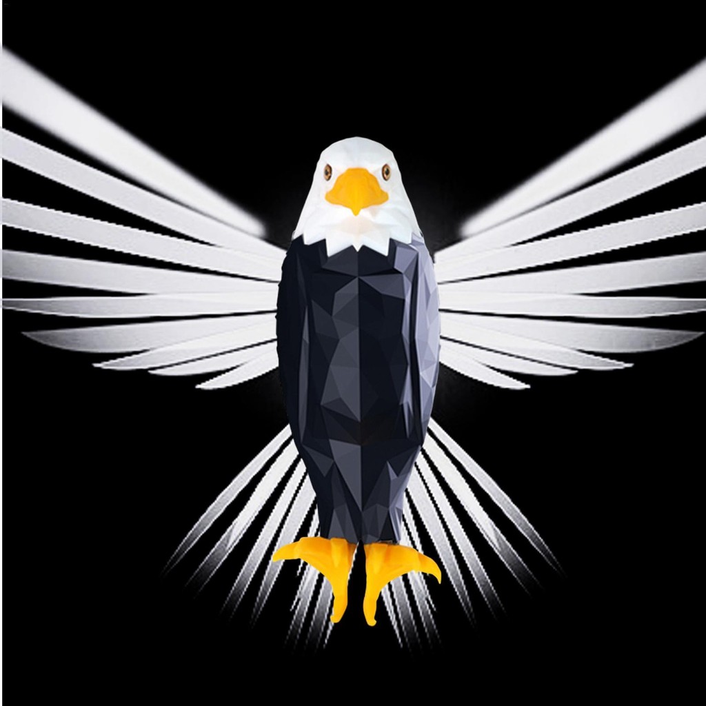 Wall Mounted LED Eagle Light with Remote Control, USB Charging