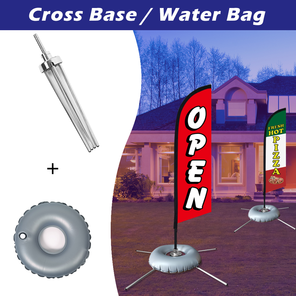 Cross Base + Water Bag For Flagpole (without flag & pole) Feather Beach ...