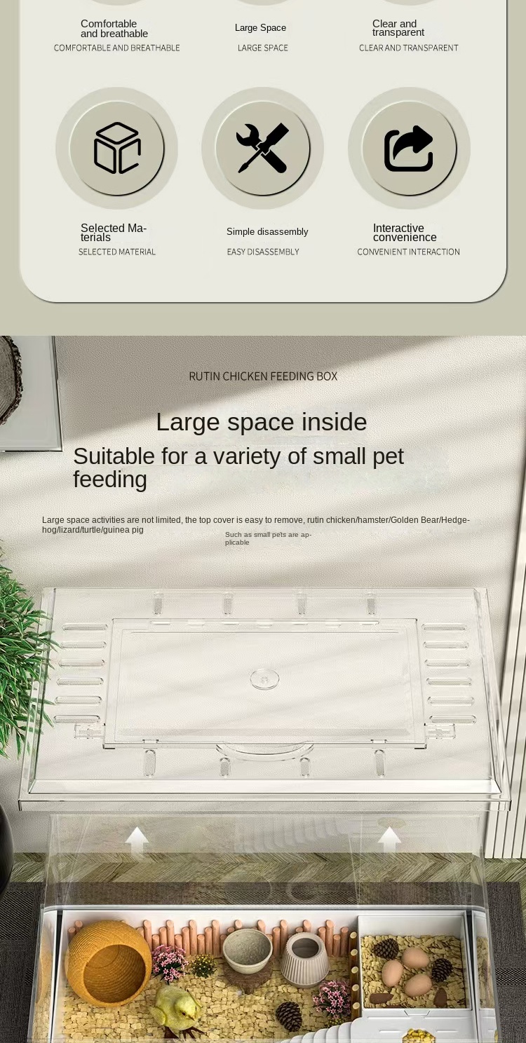 Pet Chicken Breeding Cage Chicken Nest Ludding Chicken Breeding Box ...