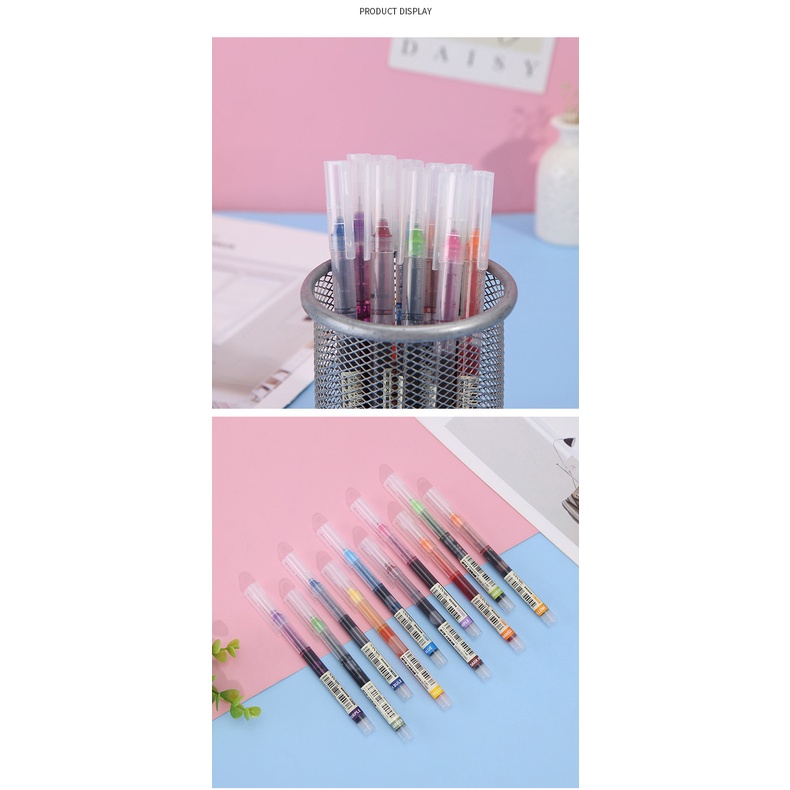 8 Colors Quick Dry Pen High Capacity Ink Retro Gel Pen 0.5mm Journal ...