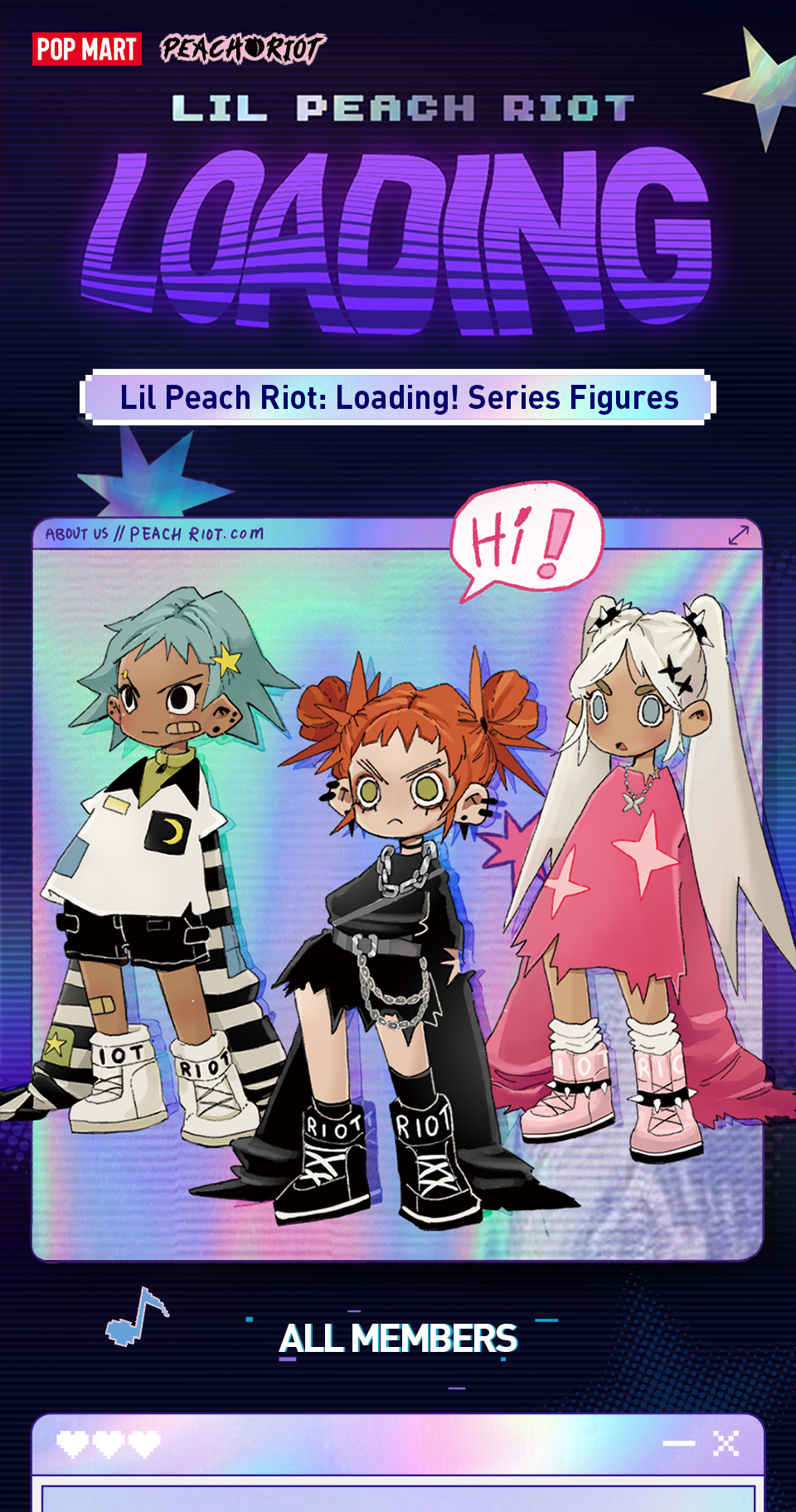 popmart Lil Peach Riot Loading! シリーズ 4点 popmart Lil Peach