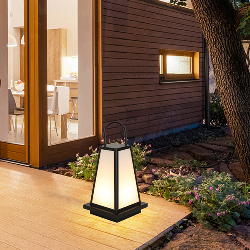 Outdoor Solar Powered Floor Lamp With 2 Lighting Modes, 2200 MAH Solar