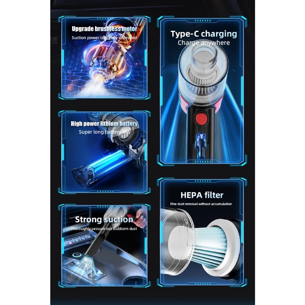 Portable Vacuum Cleaner Automotive Car Home Windows Powerful Bivolt Usb ...