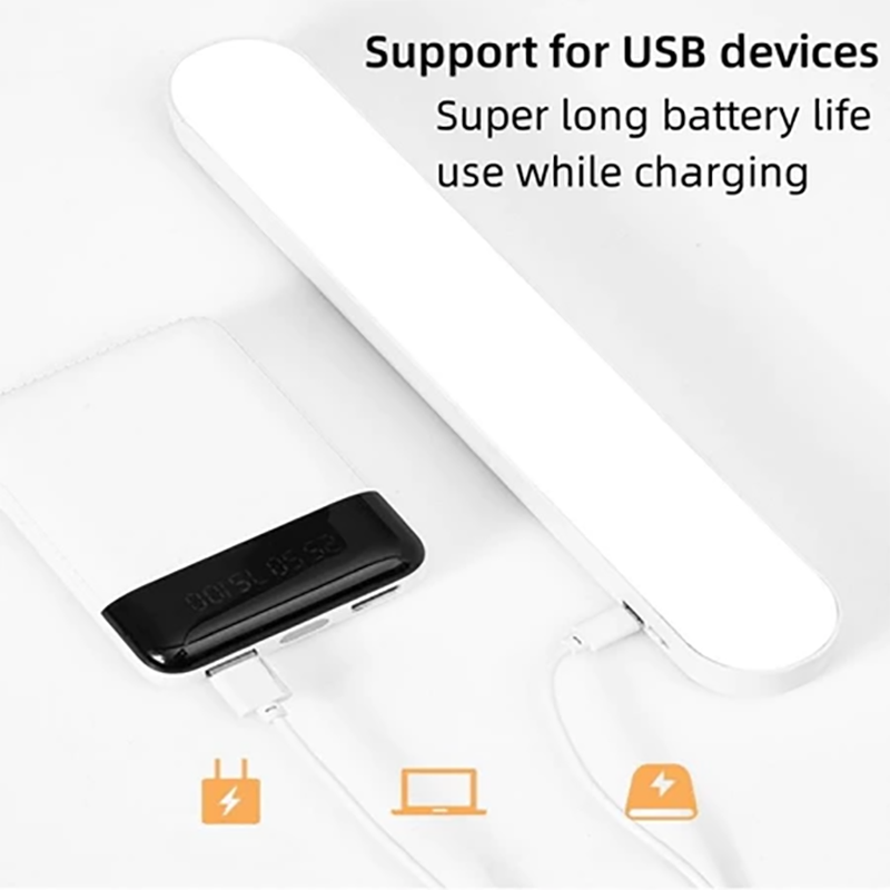 Desk Lamp Table Lamp USB Rechargeable Reading Light For Study Magnetic ...