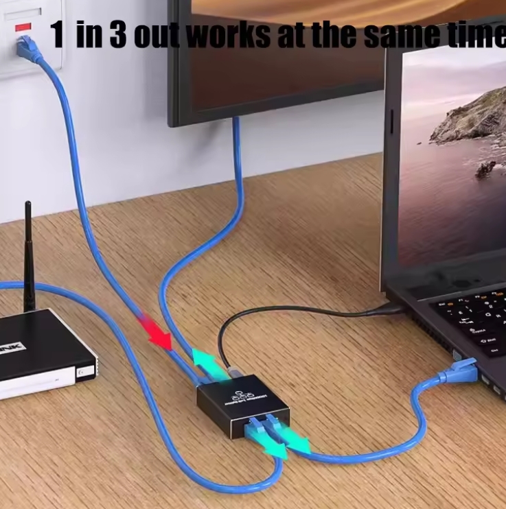 Ethernet Switch 1 to 4 High Speed RJ45 1000Mbps Network Switch ...