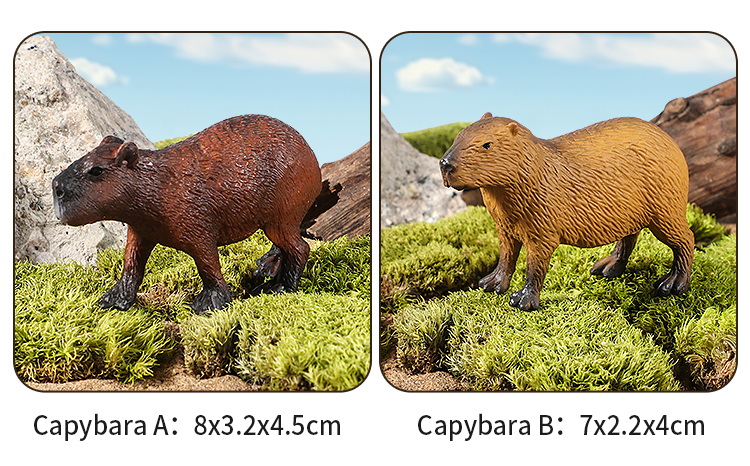 Wild Animals Simulation Rodent Marmot Capybara Model Action Figure ...
