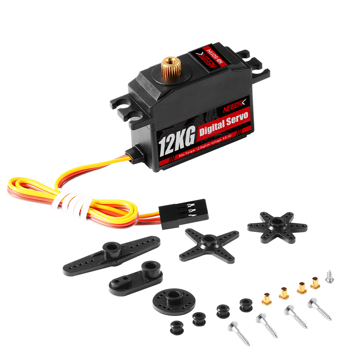 Kit De Motor Brushless 2322 2600KV Con ESC 45A, Receptor 7 Canales Y Servo 21g – Para Coches RC 1/12
