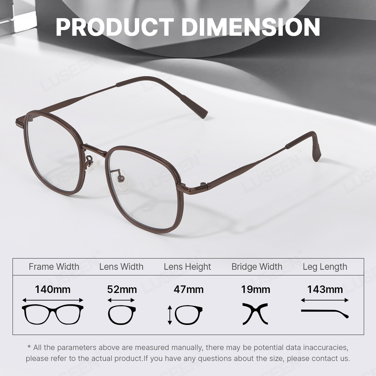 LUSEEN Eyeglass Photochromic Anti Radiation Round For Woman Man Full ...