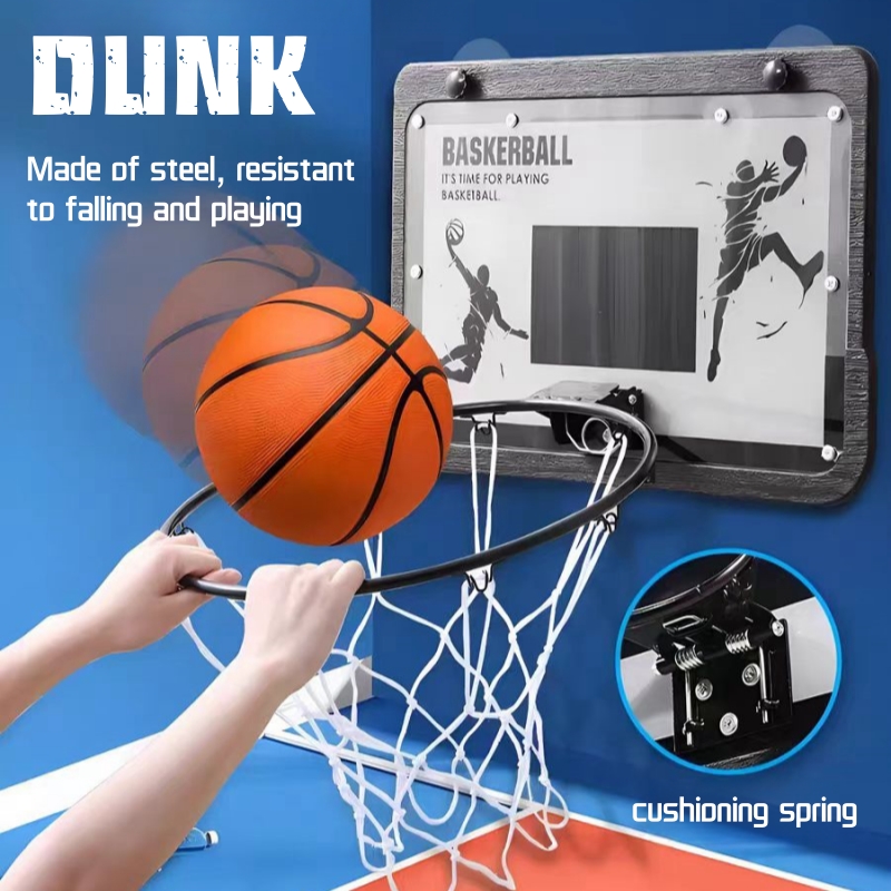 Basketball Hoop Mini Basketball Hoop Indoor With Flex Rim Wall Mount ...