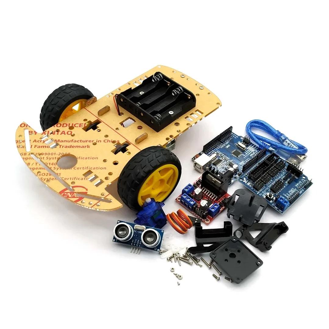 Arduino car kit diy Avoidance Tracking Motor Smart Robot Car Chassis ...