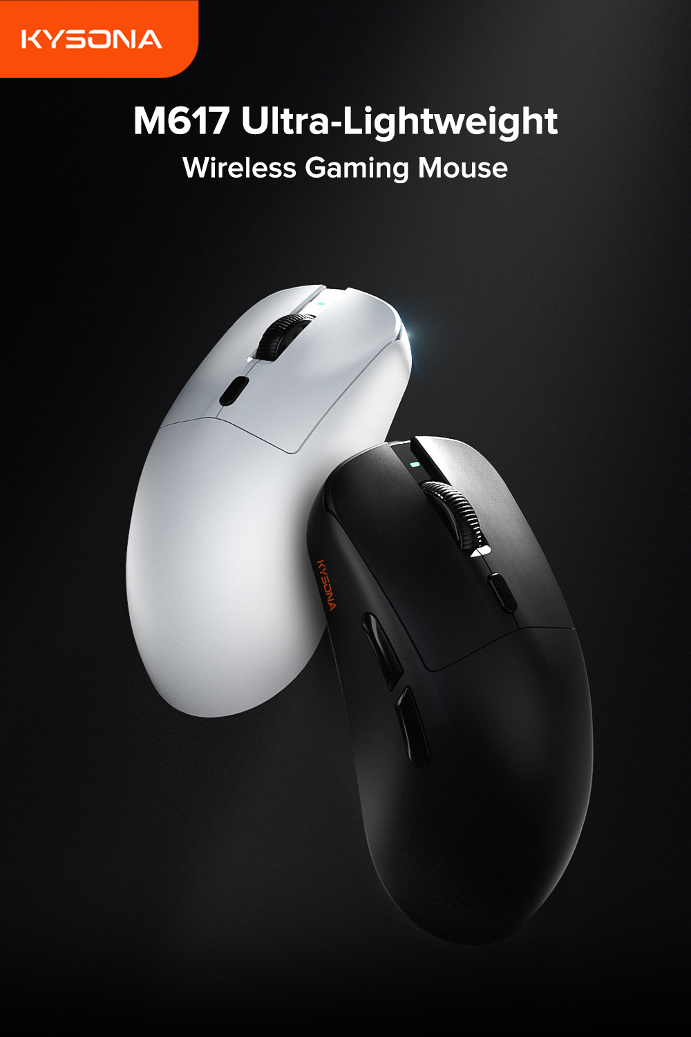 KYSONA M617 8K Gaming Mouse Wireless PAW3395 Sensor Max 26000 DPI Large ...