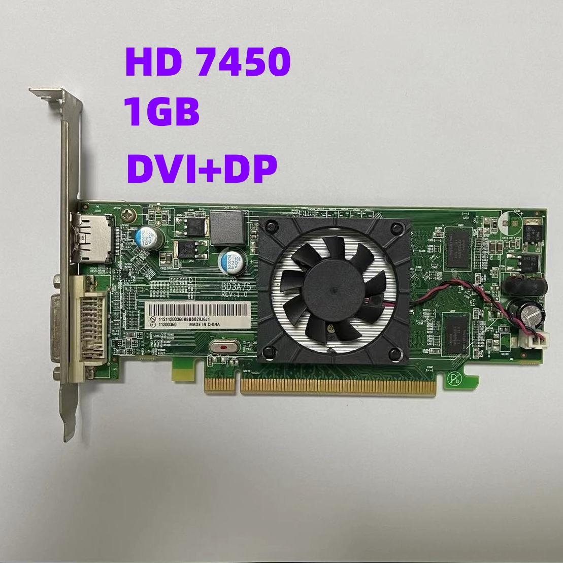 Used AMD graphics card HD7450 HD7400 1GB 64-bit GDDR3 DVI+DP dual ...