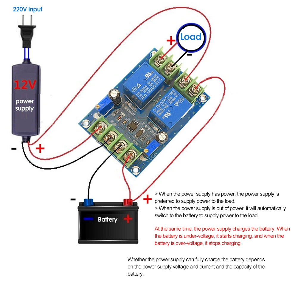 Power Supply Automatic Switching Module Battery Power Failure Automatic ...