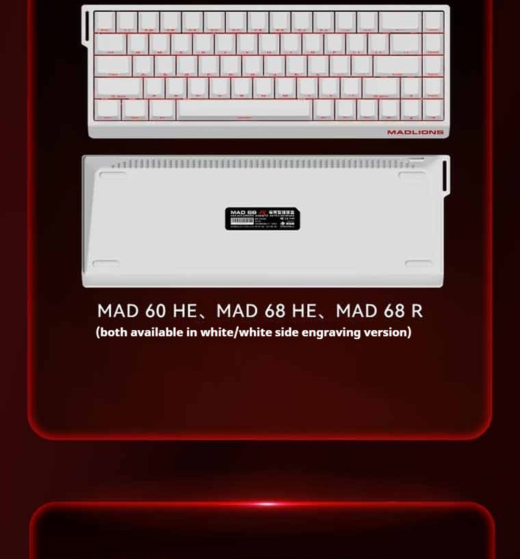 MADCATZ MAD 60/68HE Eesports axis keyboard with streamlined configuration, low latency