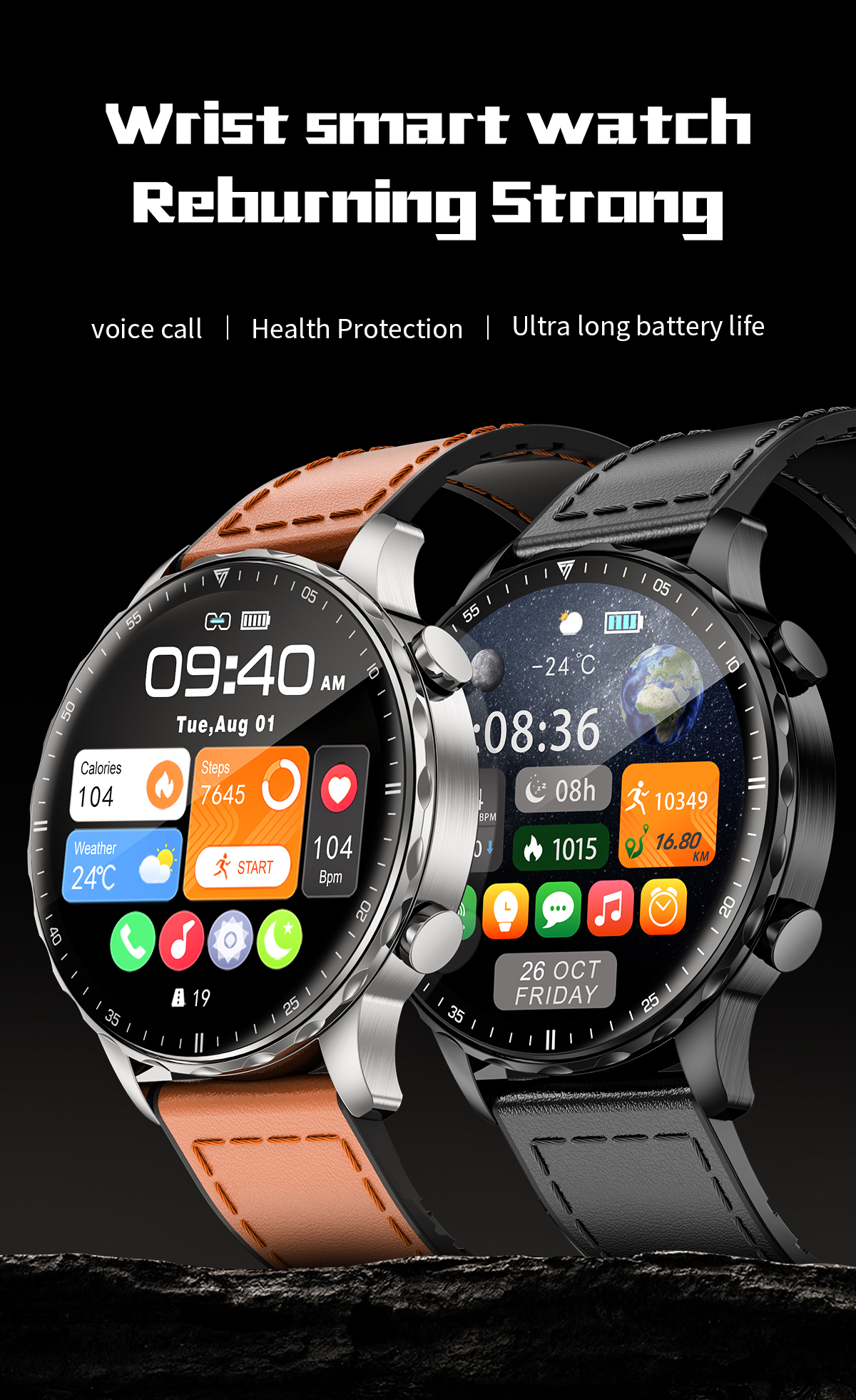 LIGE Smart Watch Original Men Blood Oxygen Health Monitor Watches AI ...