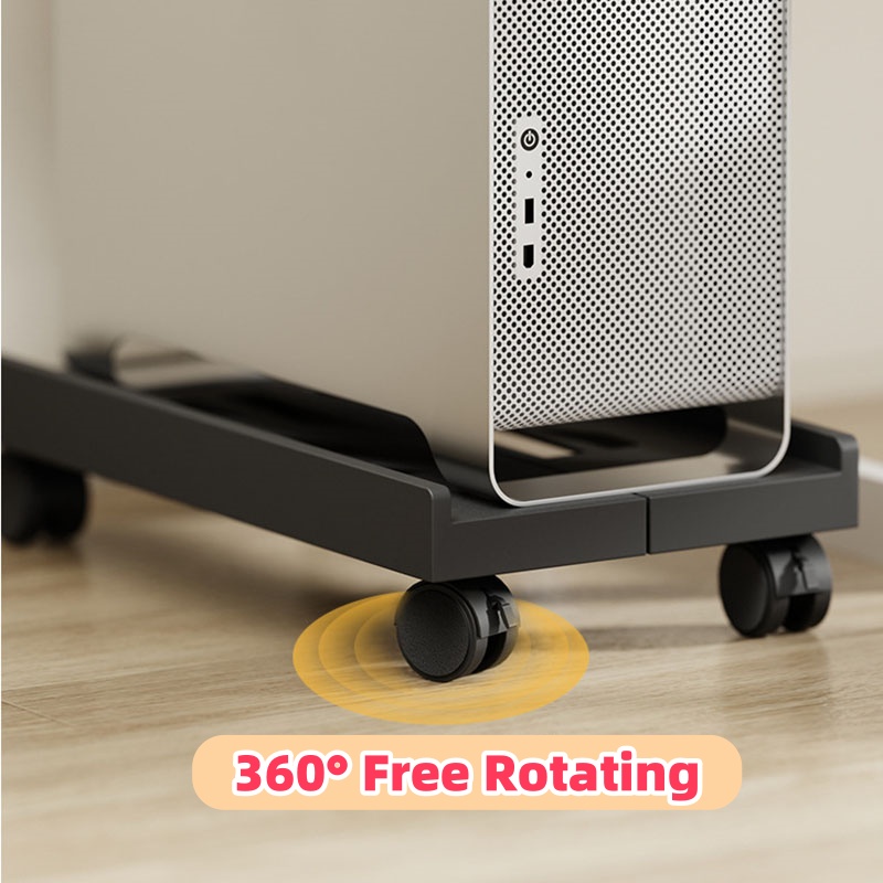 Under Desk CPU Holder Base 360 Rotating PC Tray Desktop Rack Computer ...