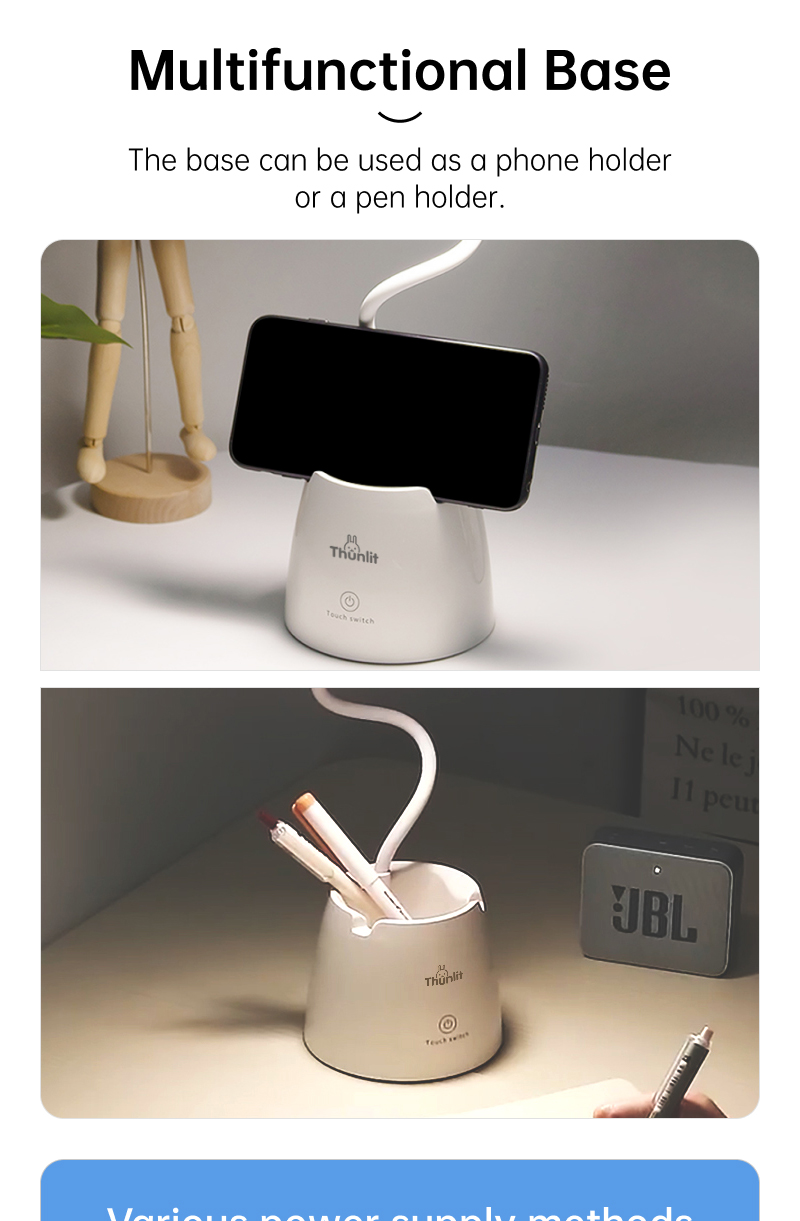 Thunlit Target Study Lamp for Students USB Plug-in 8W LED Dimmable Desk ...