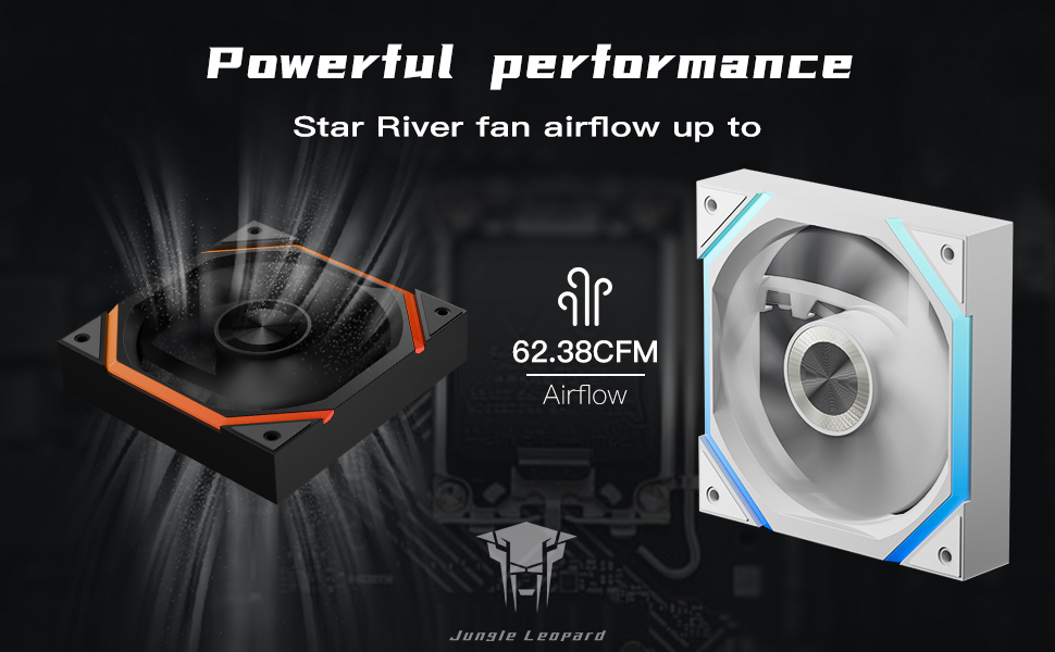Ventilateur PC ARGB PWM Jungle Leopard Prism4PRO 120mm - 1600 RPM, 58.36 CFM, 2.07 MmH2O - Compatible Watercooling 240/360mm