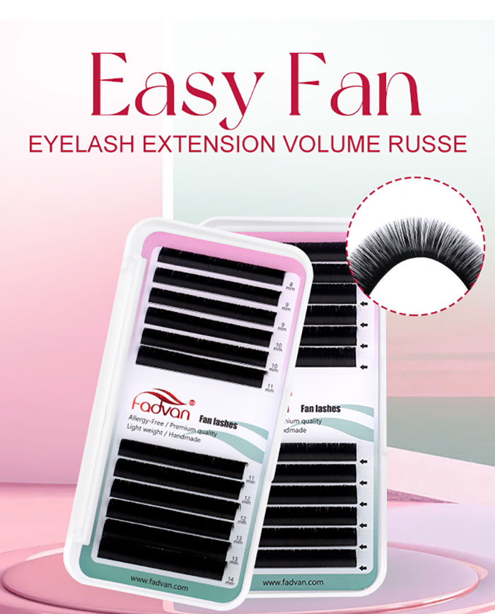 Fadvan Easy Fan Eyelash Extensions Mink Volume Eyelashes Self Fanning
