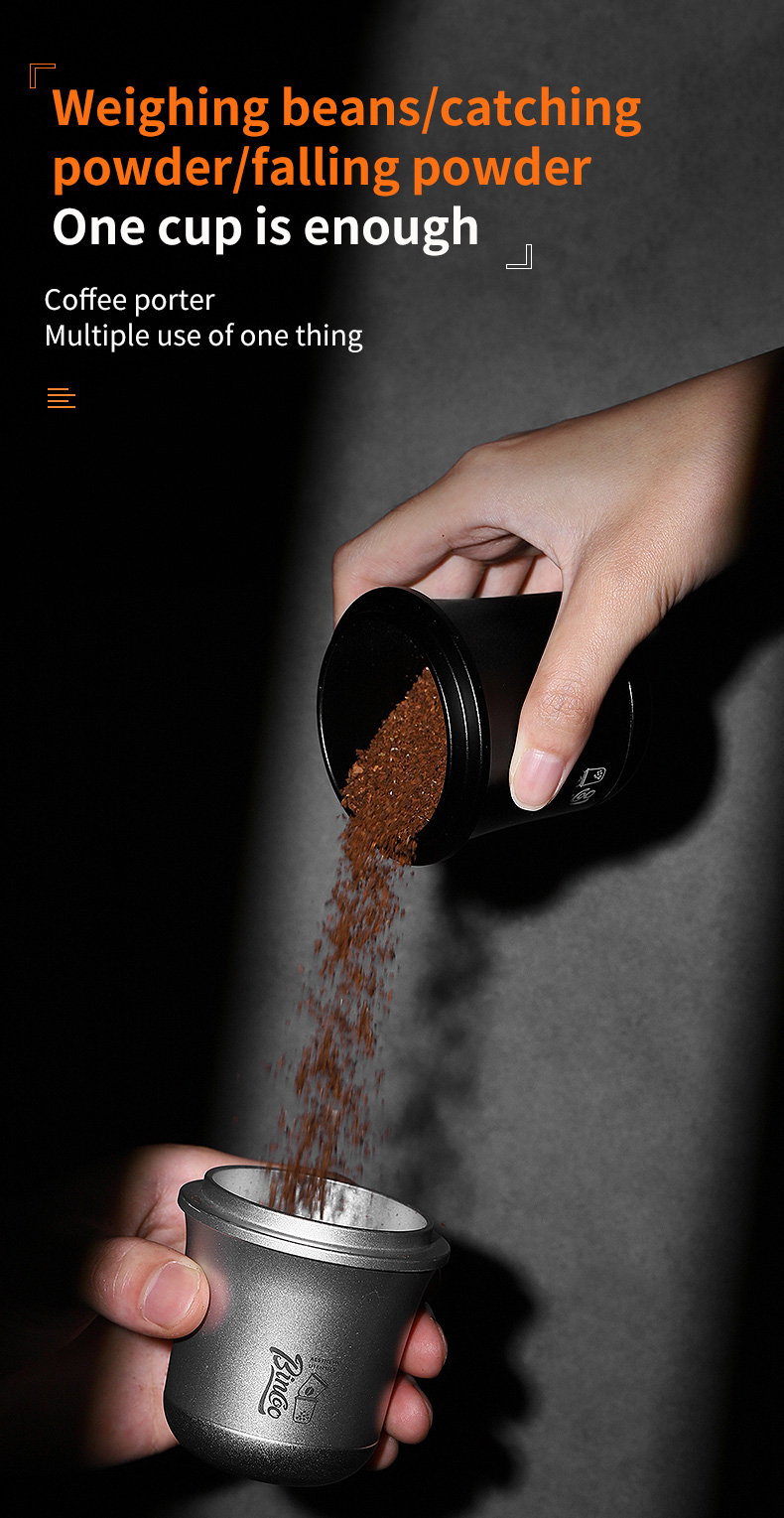 BINCOO Coffee Machine Powder Receiving Cup Coffee Weighing Bean Cup ...