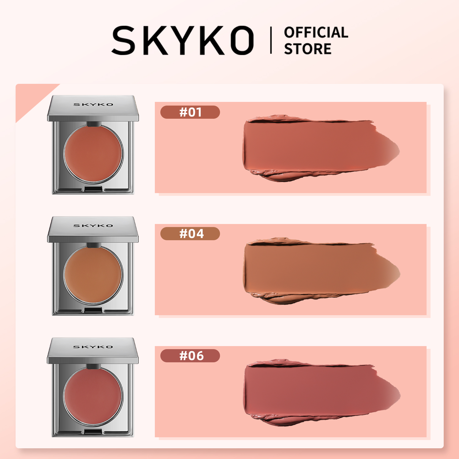SKYKO 3in1 Cream Blush Long Lasting Pigmented Face Makeup Blusher ...