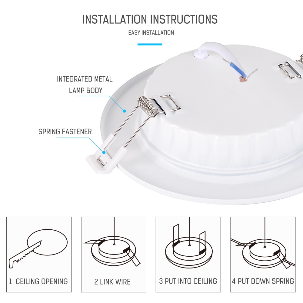 Ultra-thin LED Down light Pin Light Recessed Spotlight Pin Light 6W 9W ...