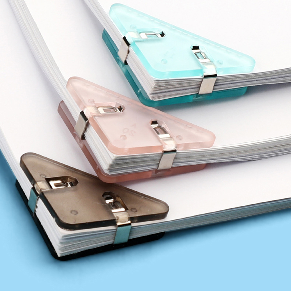 Kit 10pcs Book Clips Mini Transparent Triangle Clip for School Students ...