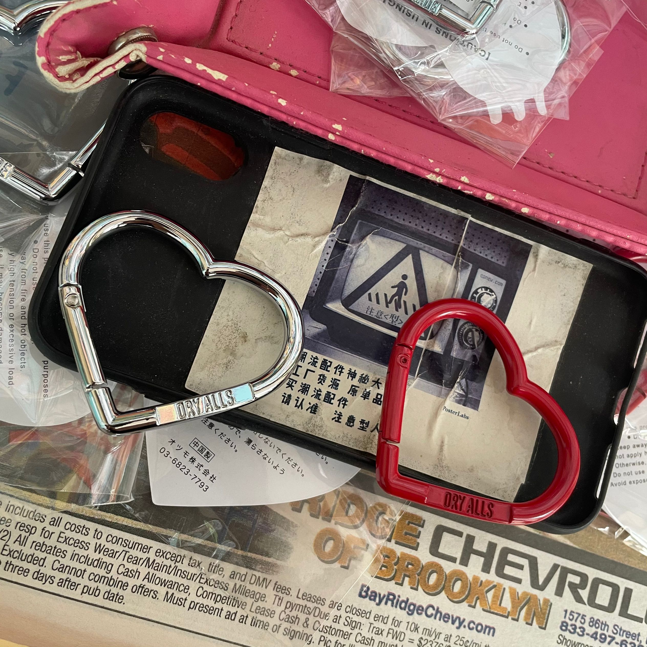 Street Wear human made heart Love Carabiner Letter Pendant Accessories ...