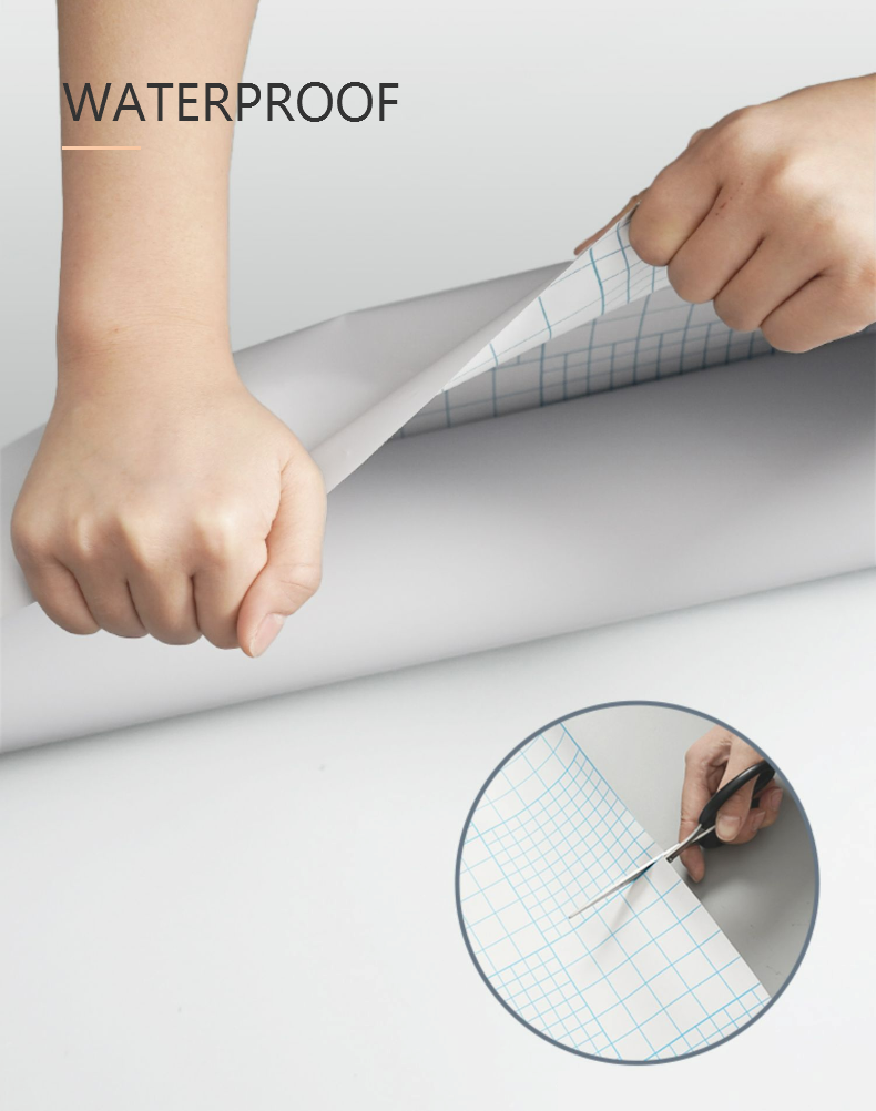 White Wallpaper Self Adhesive Thick Mildew-proof Furniture Decor ...