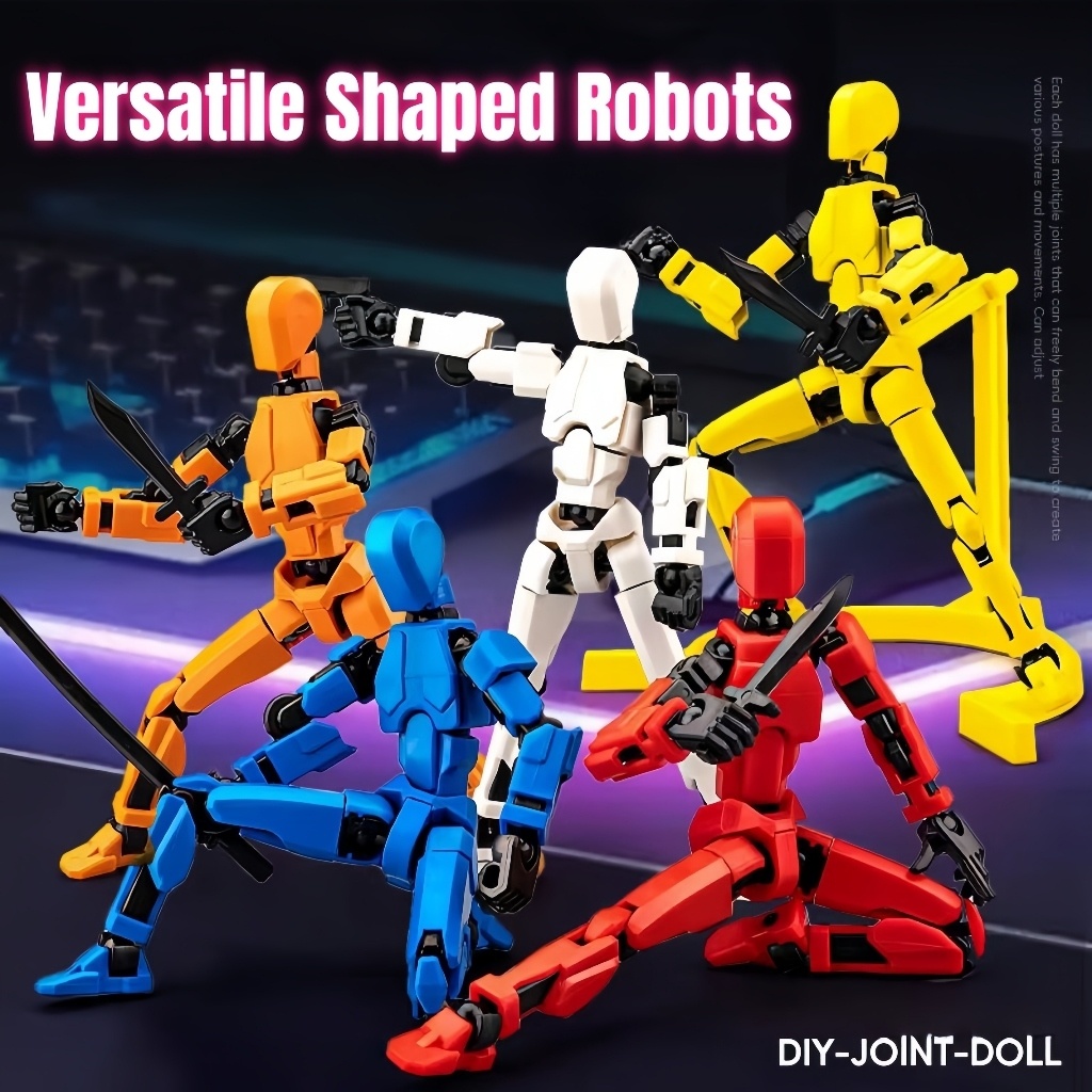 Multi joint movable puppet assembly hand-held robot model ornament ...